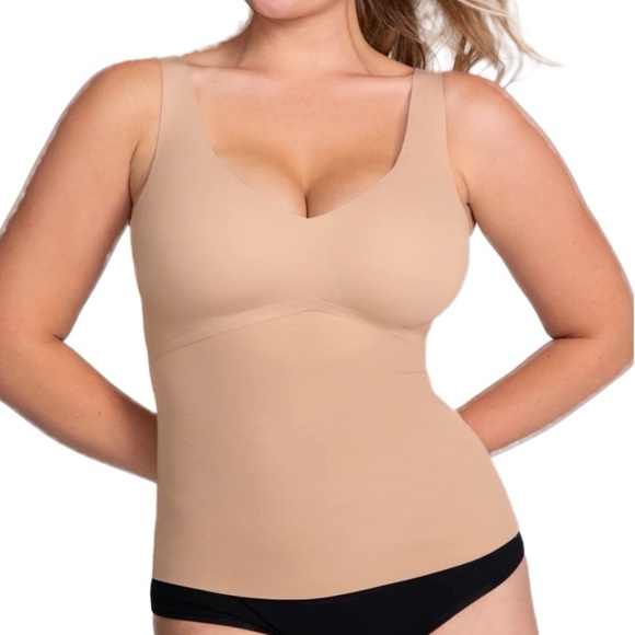 NWOT Honeylove M LiftWear Tank Sand 0123 medium supportive padded - Picture 1 of 8